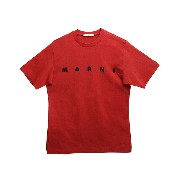 マルニ MARNI Tシャツ ロゴ コットン クルーネックT マルニキッズ MT135U-M002MV-M00RF-0M435 レッド