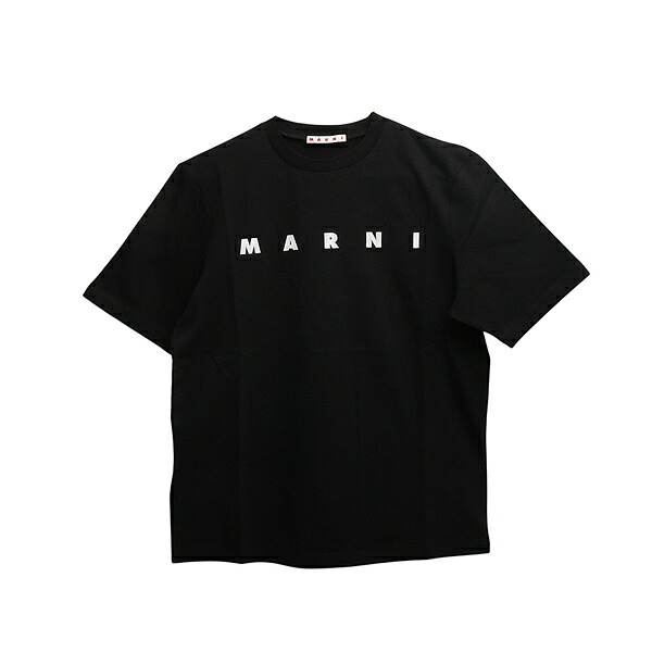 マルニ MARNI Tシャツ ロゴ コットン クルーネックT マルニキッズ MT290F-M01601-M00RF-0M900 ブラック