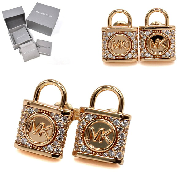 マイケルコース MICHAEL KORS ピアス MKC1628AN791 LOCK ER RG ローズゴールド｜marcoplus