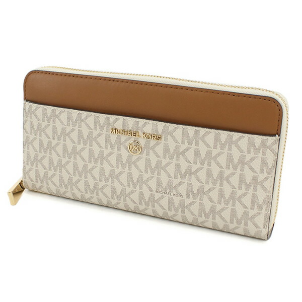 Michael Kors マイケル教科課程 ラウンドジッパー長紙入れ 32T0GT9E8B JET SET CHARM VANILLA-ACRN 白いこと レディース