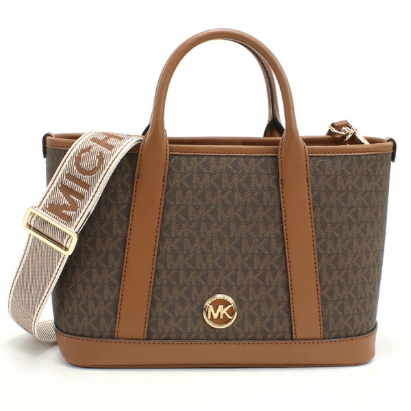 マイケル教科課程 MICHAEL KORS ハンドバック ショルダーバッグ LUISA トートバッグ スモール ロゴタイプ胴締め 30R4G99T1V 227 BRN-LUGGAGE 赤銅色系