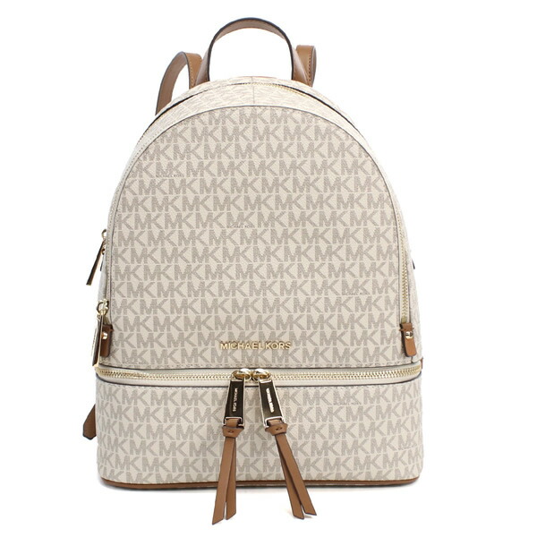 マイケルコース MICHAEL KORS リュック RHEA ZIP MKシグネチャー 30S7GEZB1B VANILLA ホワイト