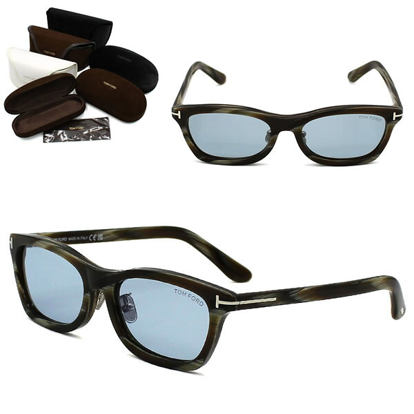 トムフォード サングラス TOM FORD FT1276-D/S 62A 53 TF1276 EYEWEAR アジアンフィット ブラウンササ ライトブルー メンズ レディース ユニセックス｜marcoplus 32,370円