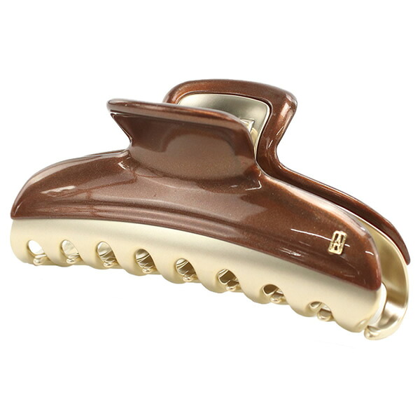 アレクサンドルドゥパリ ALEXANDRE DE PARIS ヘアクリップ ヘアアクセサリー ICCL-12832-02 X4 VENDOME Lクリップ ブラウン PAIL BRUN-OR｜marcoplus
