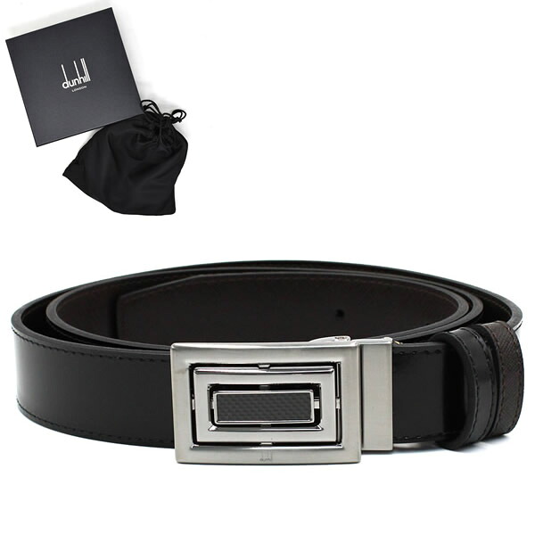 ダンヒル ベルト DUNHILL BPN125A42 ベルト BELT リバーシブル バックル ビジネス カジュアル メンズ ブラック ダークブラウン｜marcoplus