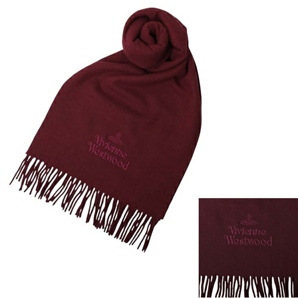 ヴィヴィアンウエストウッド マフラー Vivienne Westwood 25-W00Q7-I401 レディース メンズ BORDEAUX ボルドー マフラー