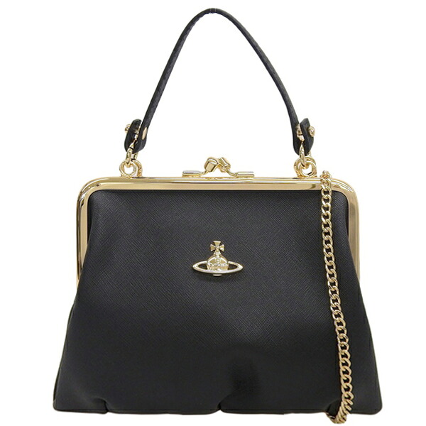 ヴィヴィアンウエストウッド Vivienne Westwood ハンドバック ショルダーバッグ 2way 曲がったがけ なめし革 銭入れ 4B010007W L001N N402 黒いこと