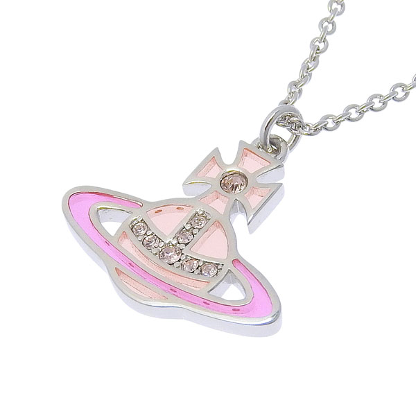 ヴィヴィアンウエストウッド Vivienne Westwood ネックレス ペンダント アクセサリー シルバーピンク CONCETTA BR PENDANT NECKLACE 630203F0 02P524｜marcoplus