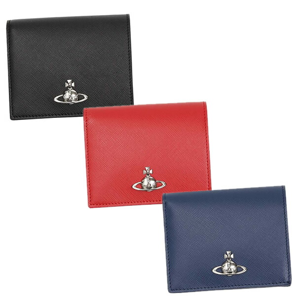 楽天1位 ヴィヴィアンウエストウッド 財布 Vivienne Westwood 二つ折れ財布 折り畳み Pimlico Woman Billfold ブラック レッド ブルー Black Red Blue 黒 保存版 Vipcosmedics Com