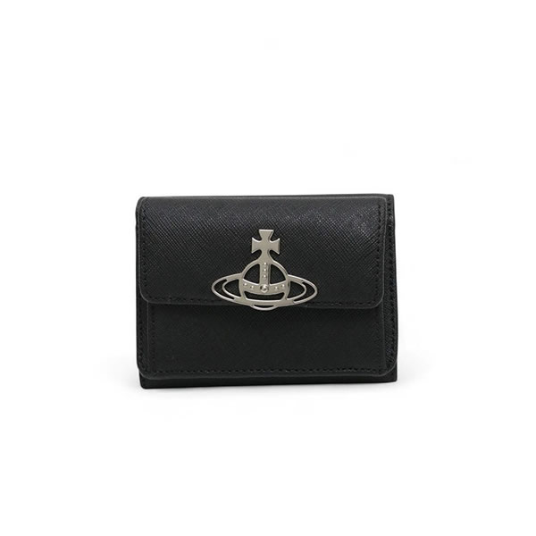 ヴィヴィアンウエストウッド Vivienne Westwood 三つ折り札入れ 折り畳み 3つ折り札入れ 5115002UW-L001N-N401 レディース 黒いこと