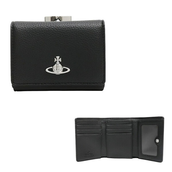 ヴィヴィアンウエストウッド VIVIENNE WESTWOOD 三つ折り財布 折り畳み SMALL FRAME WALLET 5115002mw-s000d-n403 ブラック｜marcoplus