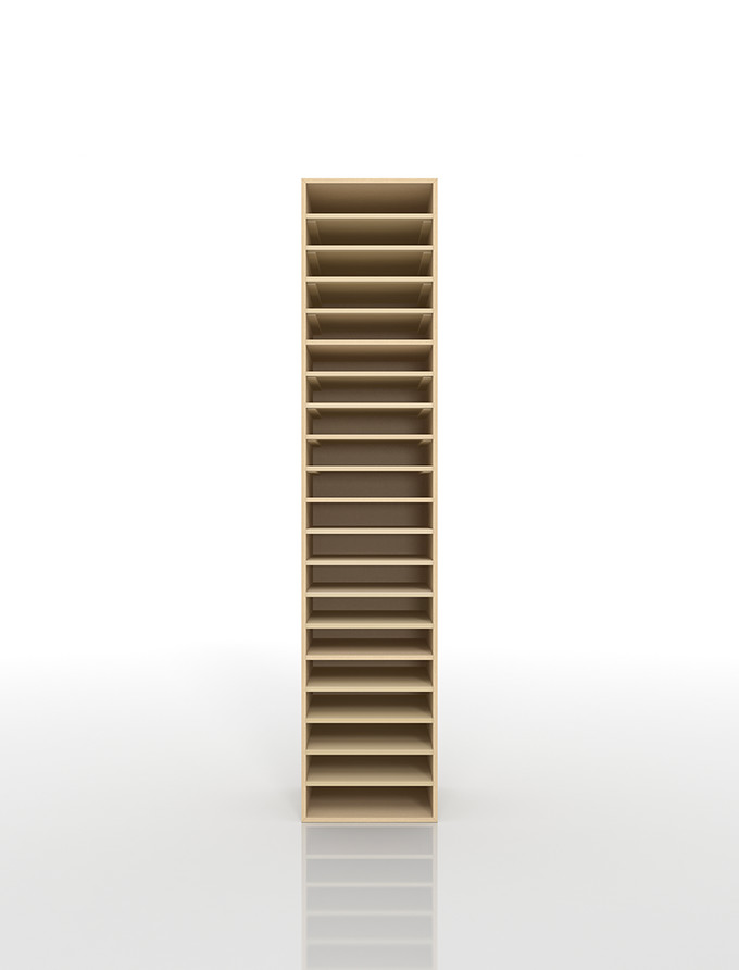 Margherita Documents Shelf A4 20 Steps Wooden Large Capacity