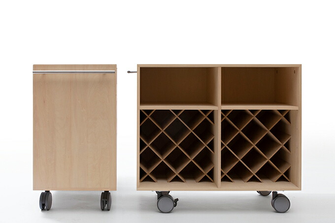 楽天市場】キャスター付き ワイン収納カート SC-W Storage Cart ...