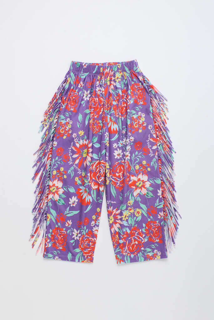 maisonmangostan メゾンマンゴスタンリラックスパンツ 長ズボン パンツ 花 花柄 フリンジ カラフル 夏 キッズ 子供 子供服 出産祝い ギフト スペイン インポート 春夏 上質 子供用 2歳 3歳 4歳 5歳 6歳 7歳 90 90cm 95 95cm 100 100cm 110 110cm 120 120cm 130 130cm