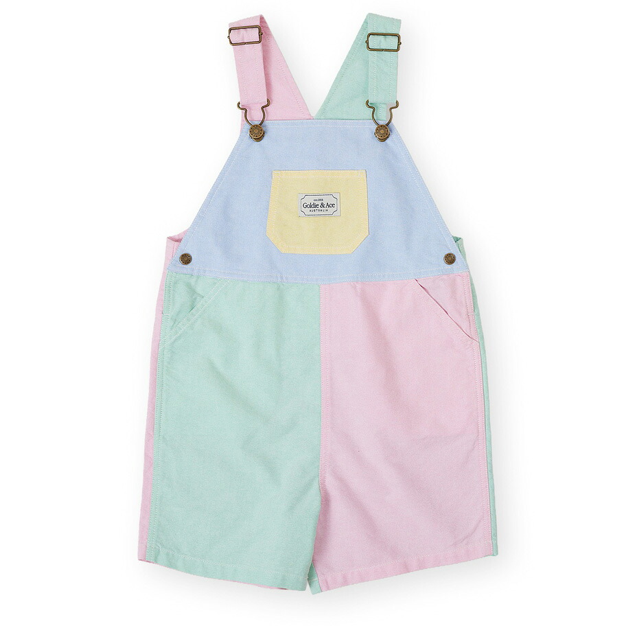 Goldie&Ace オーストラリア オーバーオール ひざ丈 ハーフパンツ パステル カラフル 春夏 春 夏 ベビー キッズ 赤ちゃん 子供 出産祝い インポート 海外子供服 ベビー服 上質 子供用 子供服 1歳 2歳 3歳 4歳 5歳 80 90 100 110 女の子 男の子 80cm 90cm 100cm 110cm