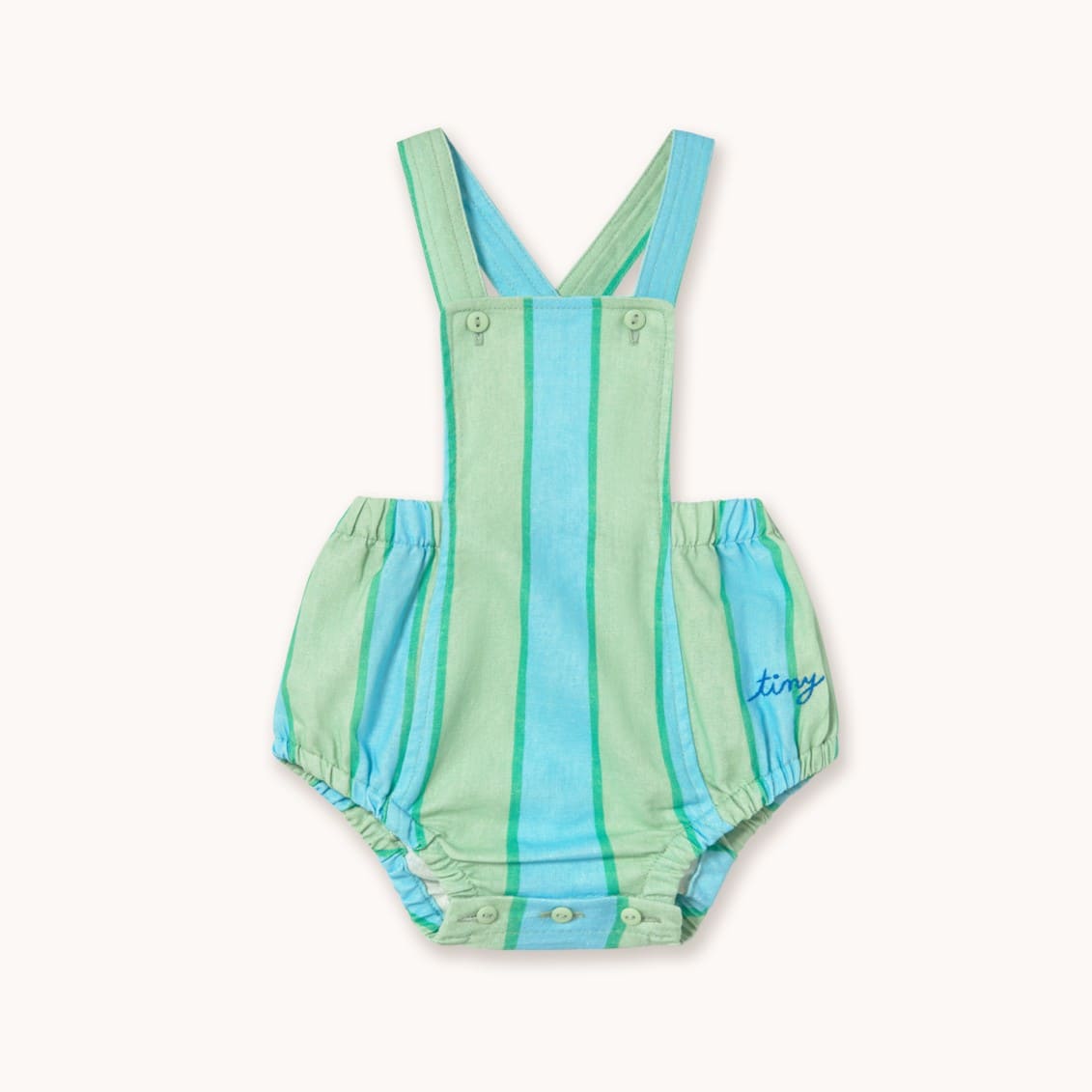 タイニーコットンズ tinycottons ロンパース ストライプ エメラルド ベビー 子供 コットン 綿 赤ちゃん 出産祝い ギフト スペイン インポート 海外子供服 春夏 ベビー服 上質 子供用 0歳 1歳 2歳 女の子 男の子 新作｜MARGO