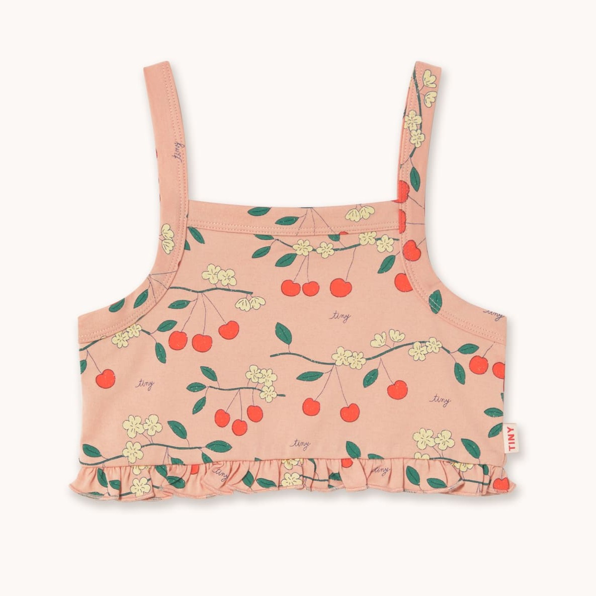 タイニーコットンズ tinycottons 子供 キャミソール クロップ カットソー さくらんぼ チェリー ベビー キッズ 春夏 夏 赤ちゃん 出産祝い ギフト スペイン 海外子供服 春 ベビー服 上質 高級 子供用 2歳 3歳 4歳 6歳 90cm 100cm 110cm 女の子 男の子 新作 子供服 ベビー服