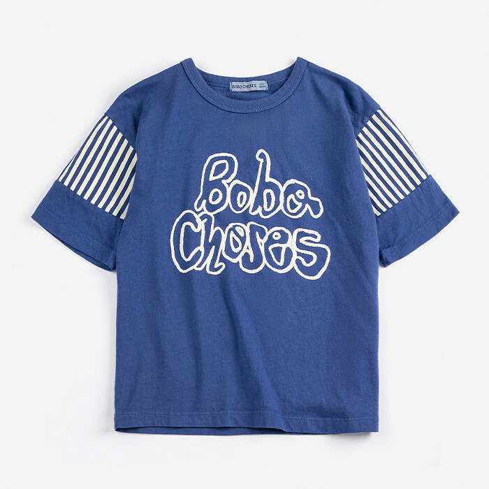 bobochoses ボボショーズ bobo choses ボボ ショーズ ティーシャツ 青 米国海軍 tプルオーバー 紅茶プルオーバー もの言う花 オーガニックコットン 綿 乳飲み子 生み出すこと祝賀会 差し上げ物 エスパニア はたご屋界面 外国でちびっ子服 春 夏 春夏 半袖 ベビー服 御前上等 ちびっ子 ちびっ子服 90 100 110 120 130 140 キッズ