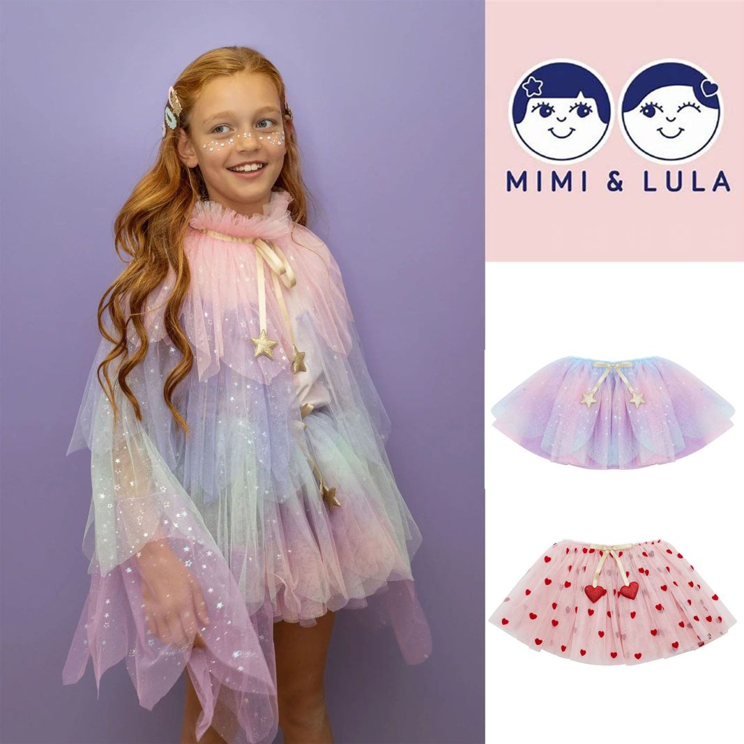 MIMI\u0026LULA チュチュスカート 虹 虹霓 ハート型 愛くるしい きらきら ドクウツギ 雑貨 手あそび お嬢さん お嬢さん ちびっ子 2歳 3歳 4歳 5歳 ガールズ 生み出すこと祝賀会 差し上げ物 生まれ落ちる日 差し上げ物 差し上げ物 今めかしい 成年者 ちびっ子 キッズ 淡彩 星 はやりっ児 シュロの葉 繻子 グリッター 引きつける