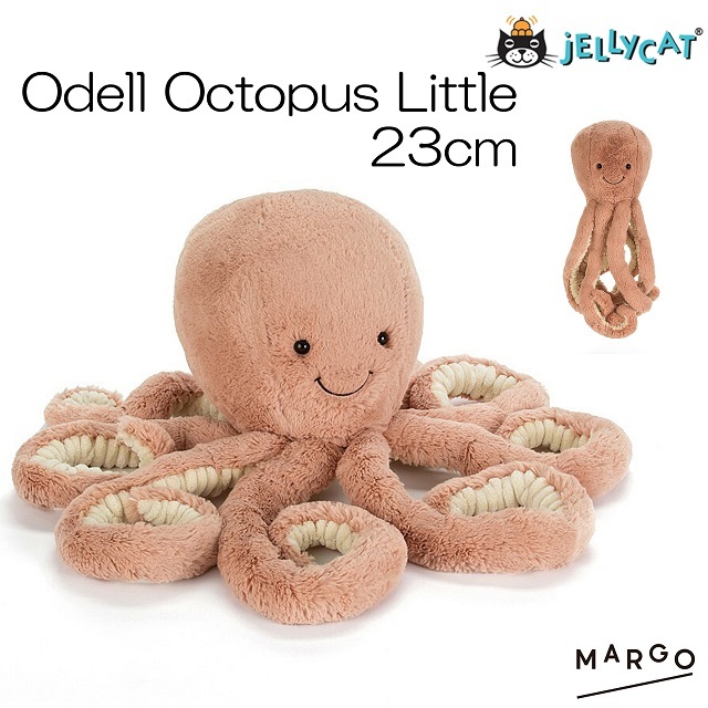 Jellycat ジェリーキャット 正規輸入品 たこ タコ オクトパス Odell Octopus Little 海の生き物 ぬいぐるみ 柔らかい 安心 安全 赤ちゃん ベビー 出産祝い ギフト 誕生日 贈り物 プレゼント 新生児 かわいい 人気 23cm リトル 子供 こども インテリア 雑貨 Fmcholollan