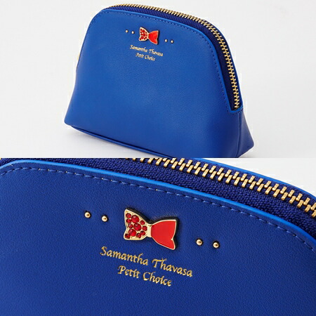 おしゃれ サマンサタバサプチチョイス Samantha Thavasa Petit Choice ポーチ 江戸川コナン ブルー Fucoa Cl