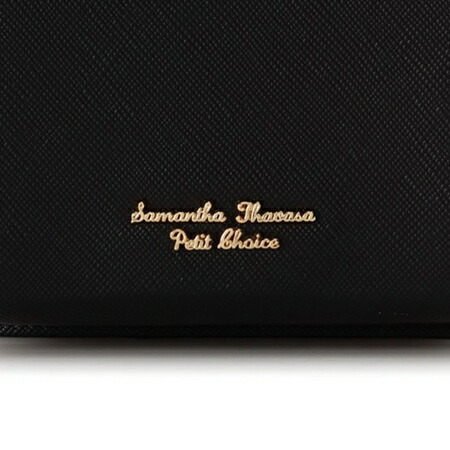 サマンサタバサプチチョイス Samantha Thavasa Petit Choice 財布 モバイルケース ウェーブフラップウォレットショルダー ブラック Liceochiloe Cl