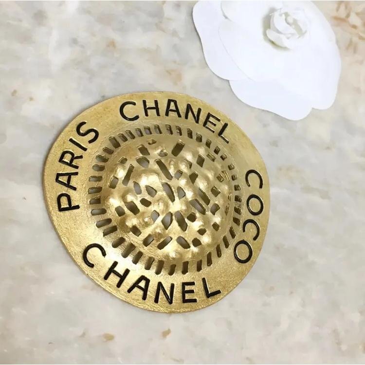 楽天市場】シャネル CHANEL ブローチ 麦わら帽子モチーフ