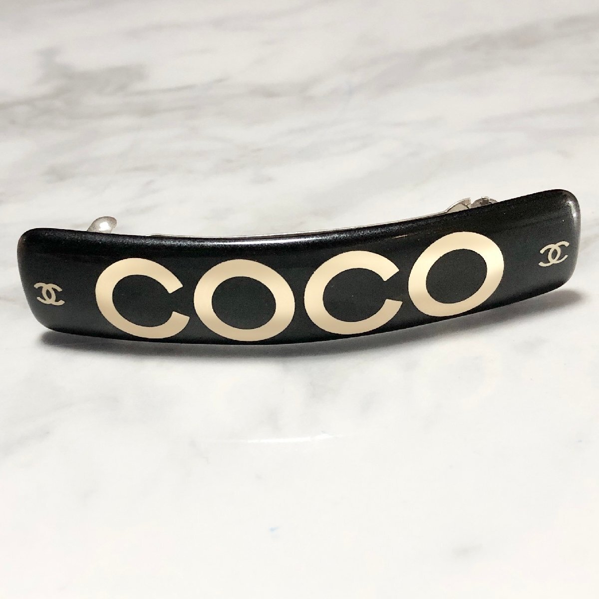 CHANEL シャネル バレッタ ココマーク ブラック シルバー 髪留め 楽天市場】CHANEL シャネル ロゴ バレッタ ヘアクリップ 髪留め