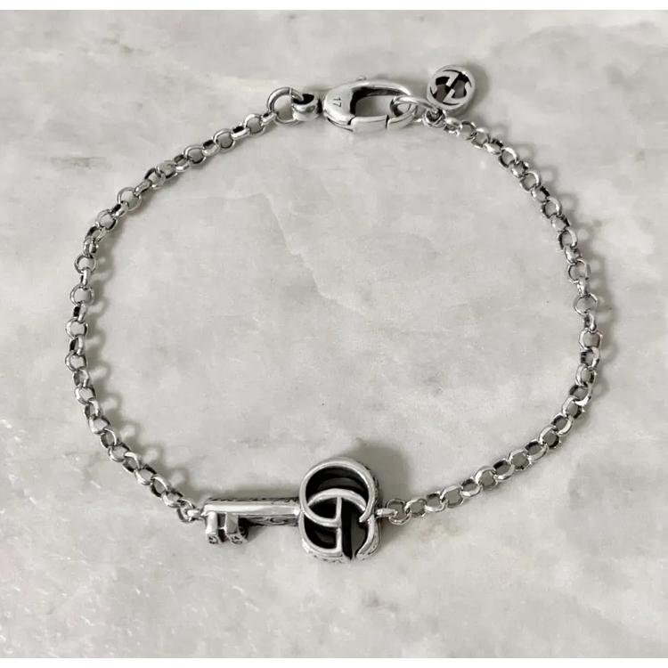 グッチ ブレスレット 鍵 カギ キー シルバー 925 チェーン 銀 GG 【中古】｜BrandJewelry マリクルーズ