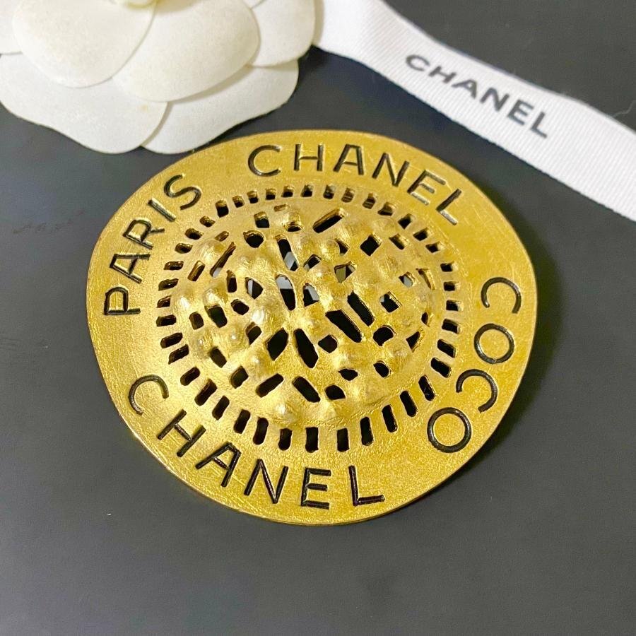楽天市場】シャネル CHANEL ブローチ 麦わら帽子モチーフ ゴールド