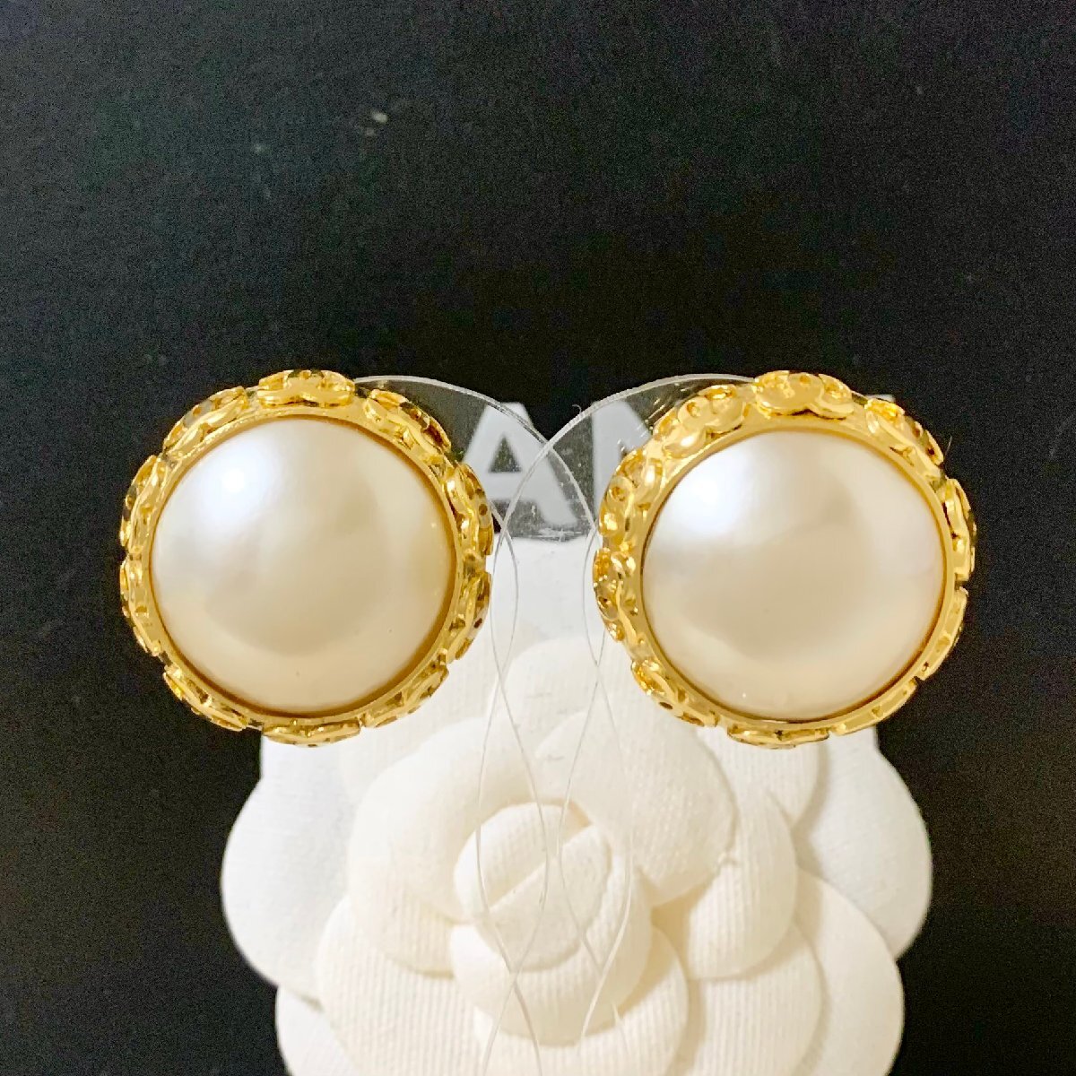 CHANEL シャネル イヤリング ココマーク パール 真珠 サークル ゴールド 丸 ロゴ 金 ヴィンテージ 【中古】｜BrandJewelry マリクルーズ