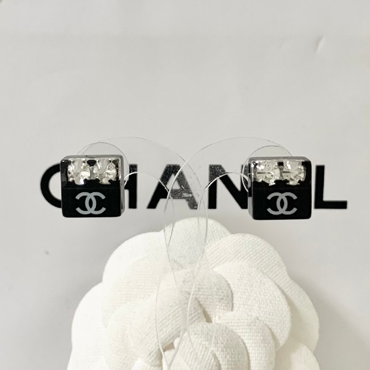 楽天市場】【ジュエリー】CHANEL シャネル ココマーク クリア ピアス