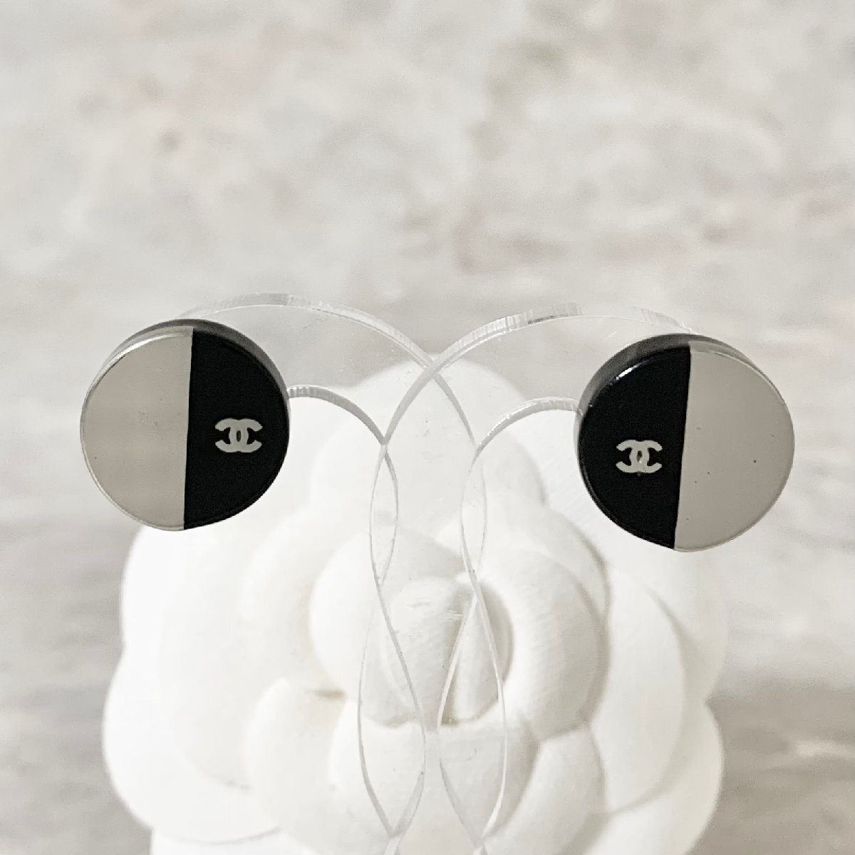 楽天市場】シャネル CHANEL ピアス ココマーク ブラックx