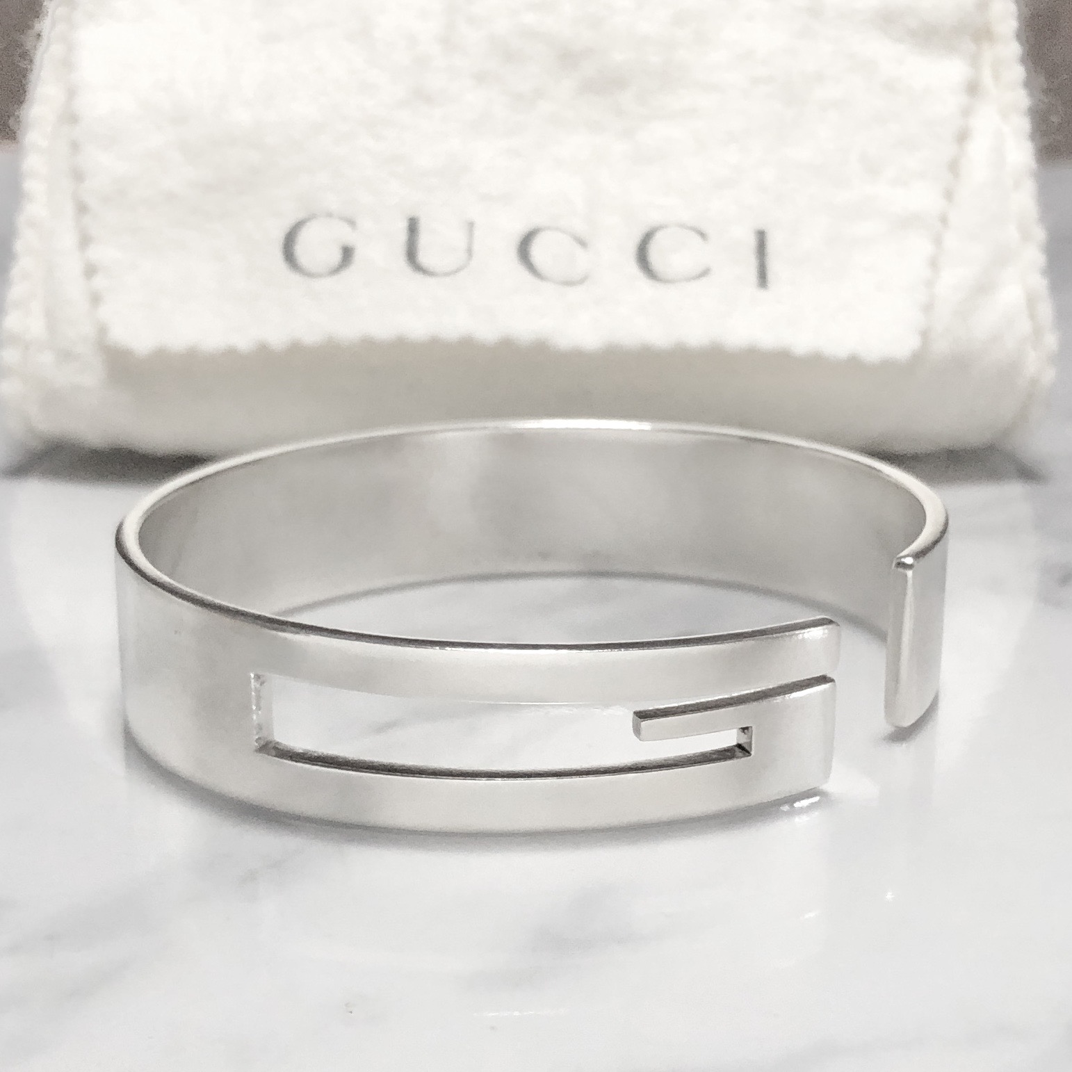 楽天市場】【値下げしました】【GUCCI】グッチ レザー×シルバー