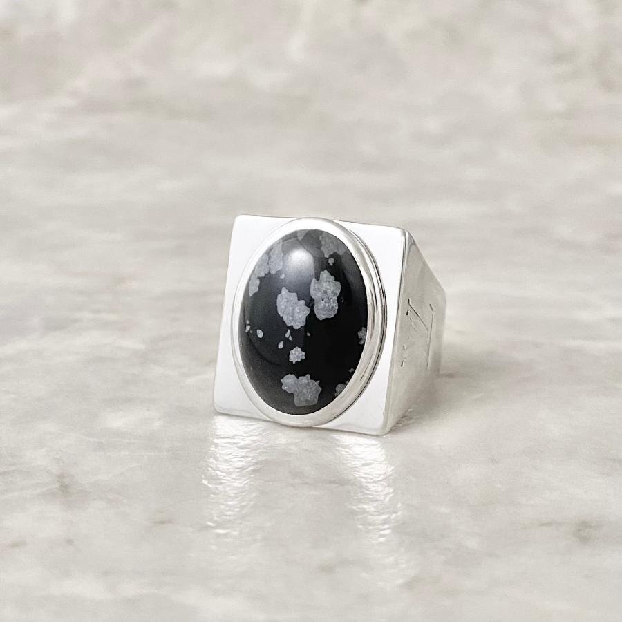 美品◇ルイヴィトン シルバー925 シェバリエール リング 指輪 黒曜石 美品◇ルイヴィトン シルバー925 シェバリエール リング 指輪