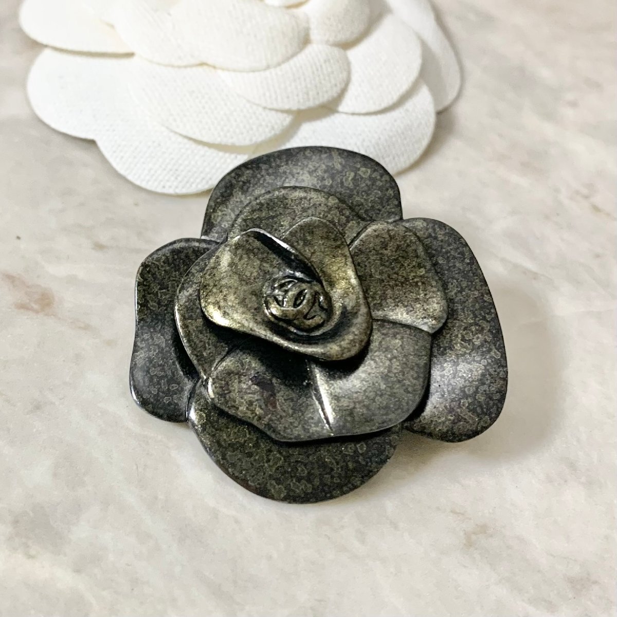 楽天市場】CHANEL□カメリアブローチ ココマーク フラワー ブラック