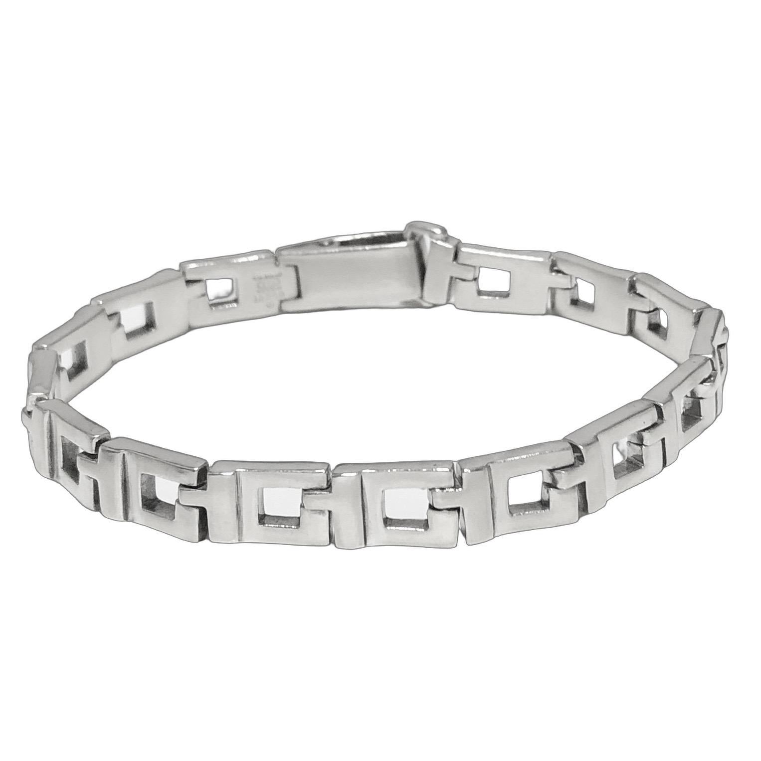 美品✨️　グッチ　ブレスレット　保存箱付き　シルバー　スネークチェーン GUCCI グッチ ブレスレット TRADEMARK トレードマーク 796341