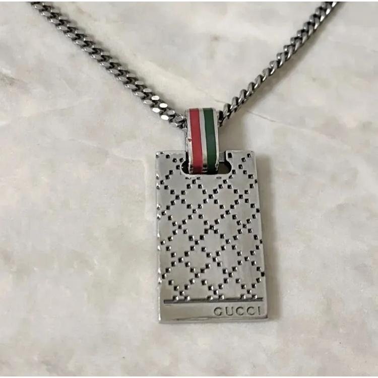 楽天市場】グッチ GUCCI ディアマンテ ロゴ プレート ネックレス