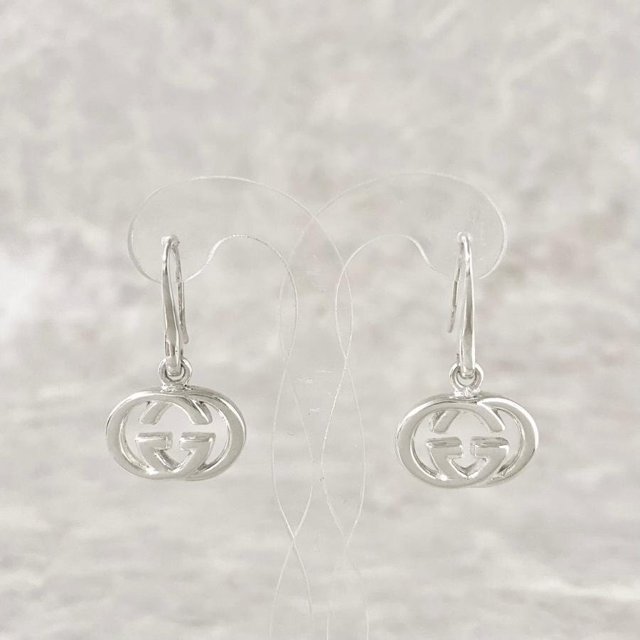 美品⭐️ GUCCI グッチ ピアス Gロゴ フープ SV925 片耳 楽天市場】グッチ GUCCI フープ ピアス アイコン GG ロゴ K18WG