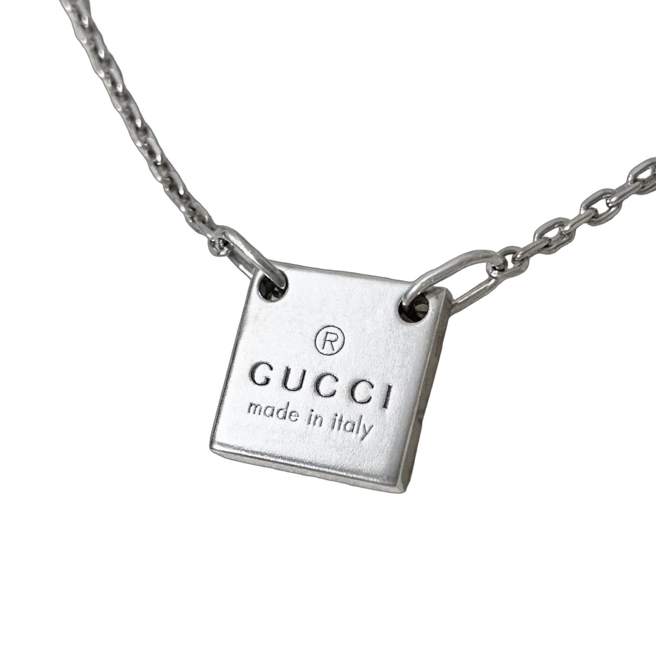 楽天市場】グッチ GUCCI ディアマンテ ロゴ プレート ネックレス