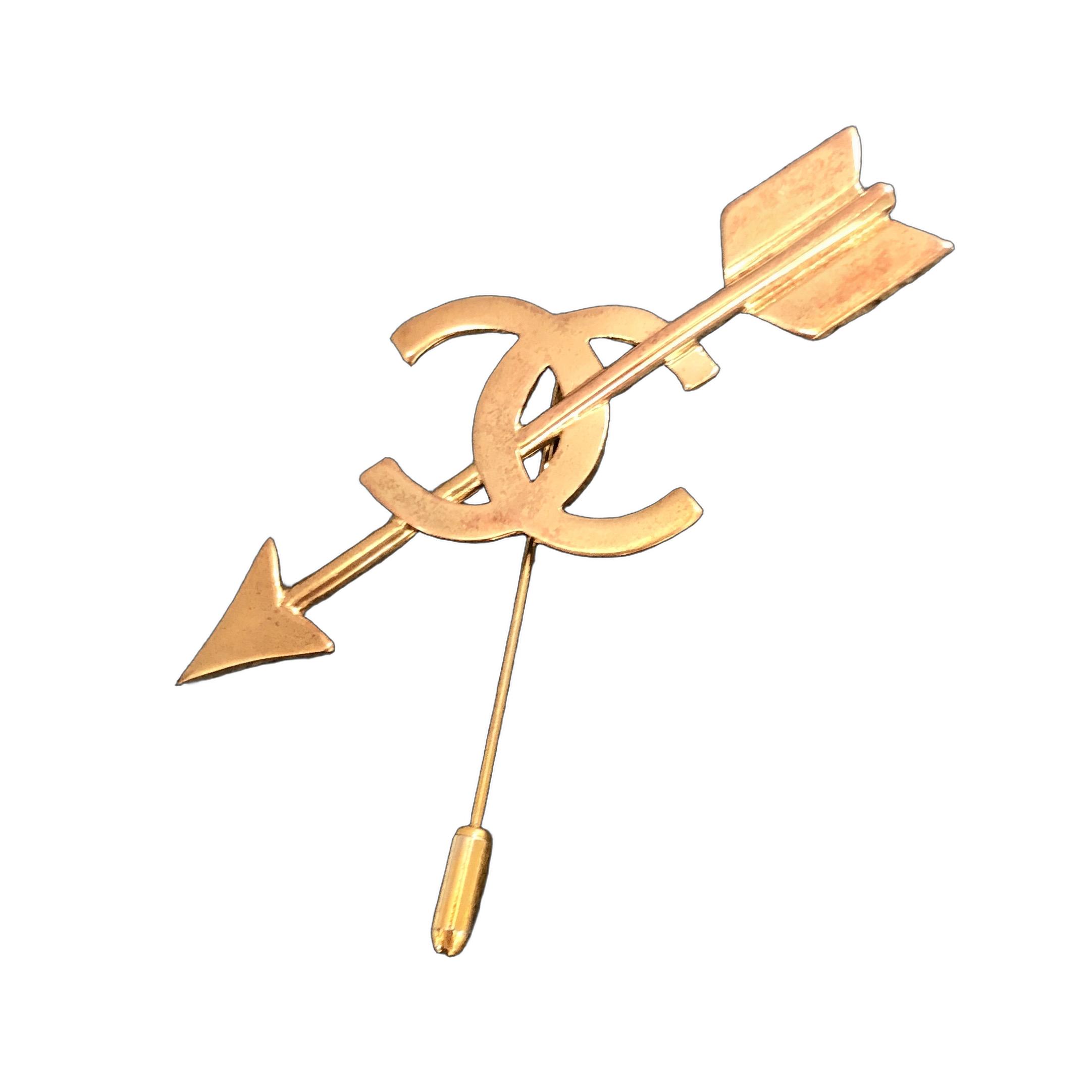 CHANEL シャネル　ココマーク　アローピンブローチ　ゴールド　ヴィンテージ 楽天市場】【ジュエリー】CHANEL シャネル ココマーク アロー ロゴ