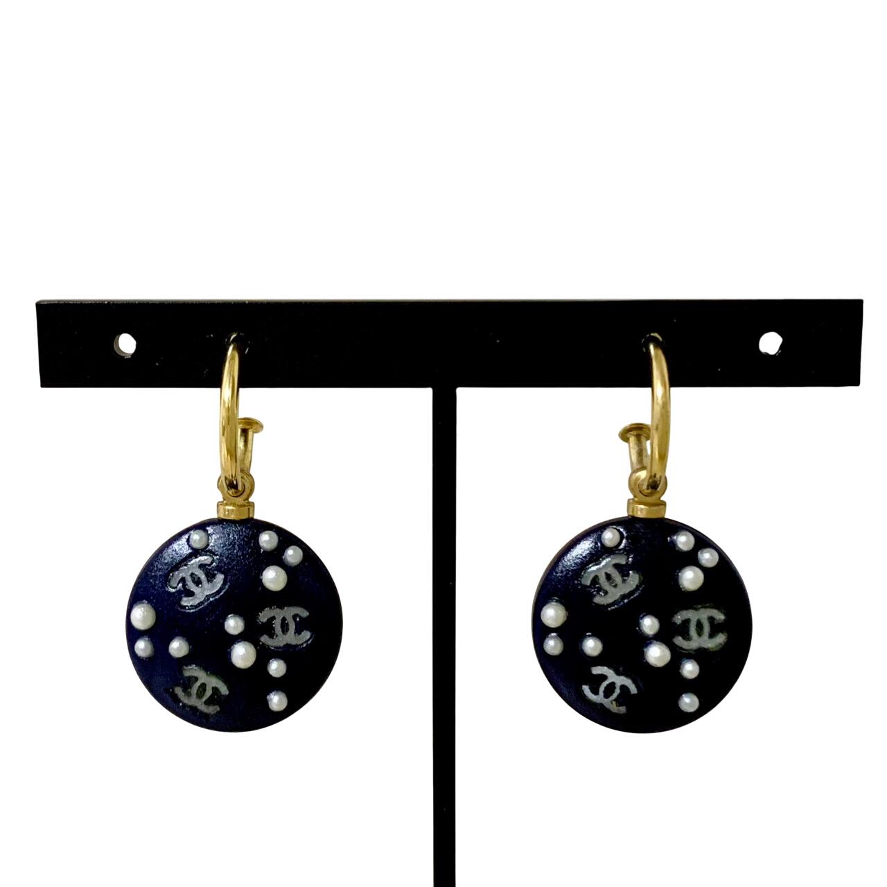 CHANEL シャネル ピアス ココマーク スイング ブラック WS3780 CHANEL シャネル ピアス ココマーク スイング ブラック WS3780