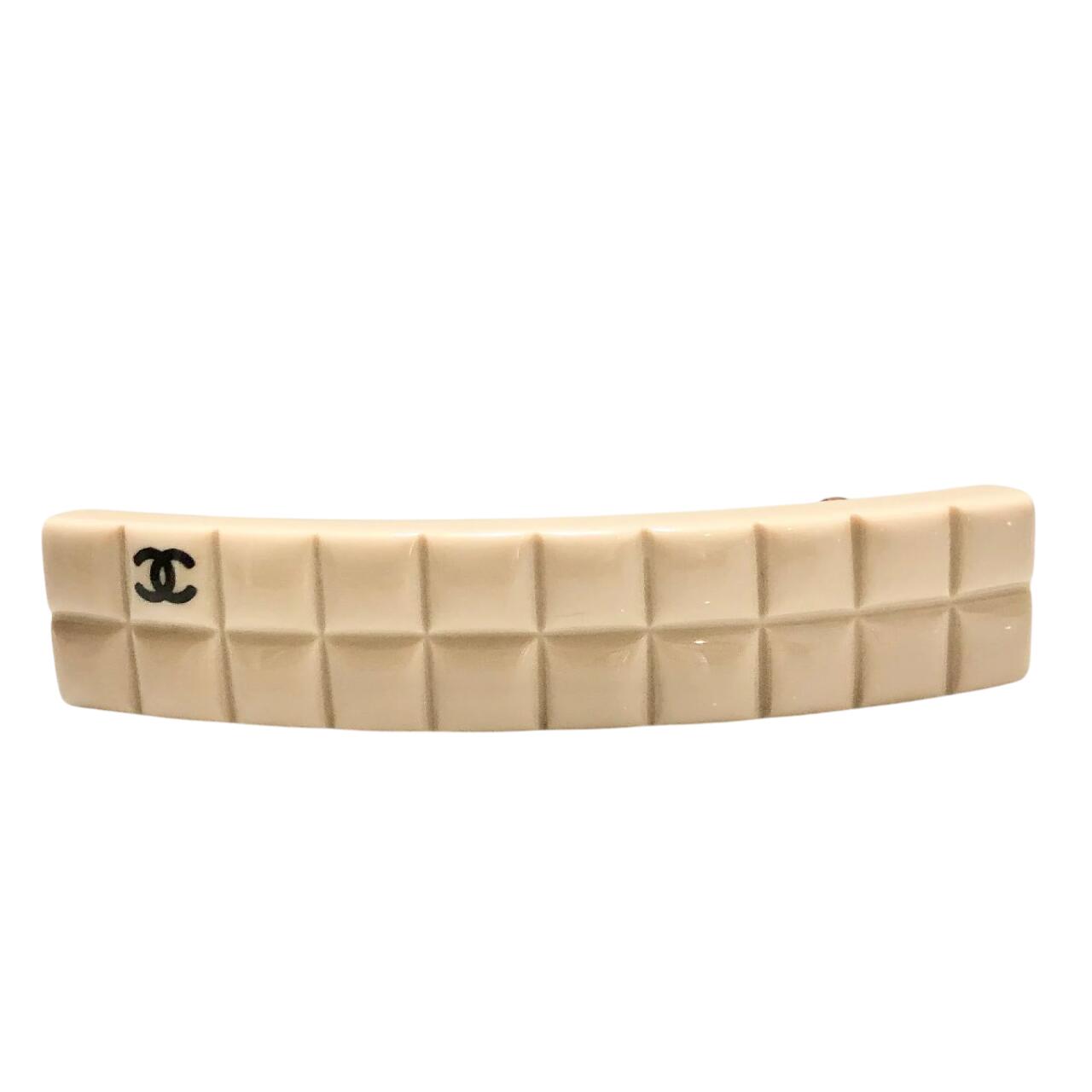 CHANEL シャネル バレッタ 04A ココマーク チョコバー マトラッセ ロゴ 金 ベージュ 【中古】｜BrandJewelry マリクルーズ