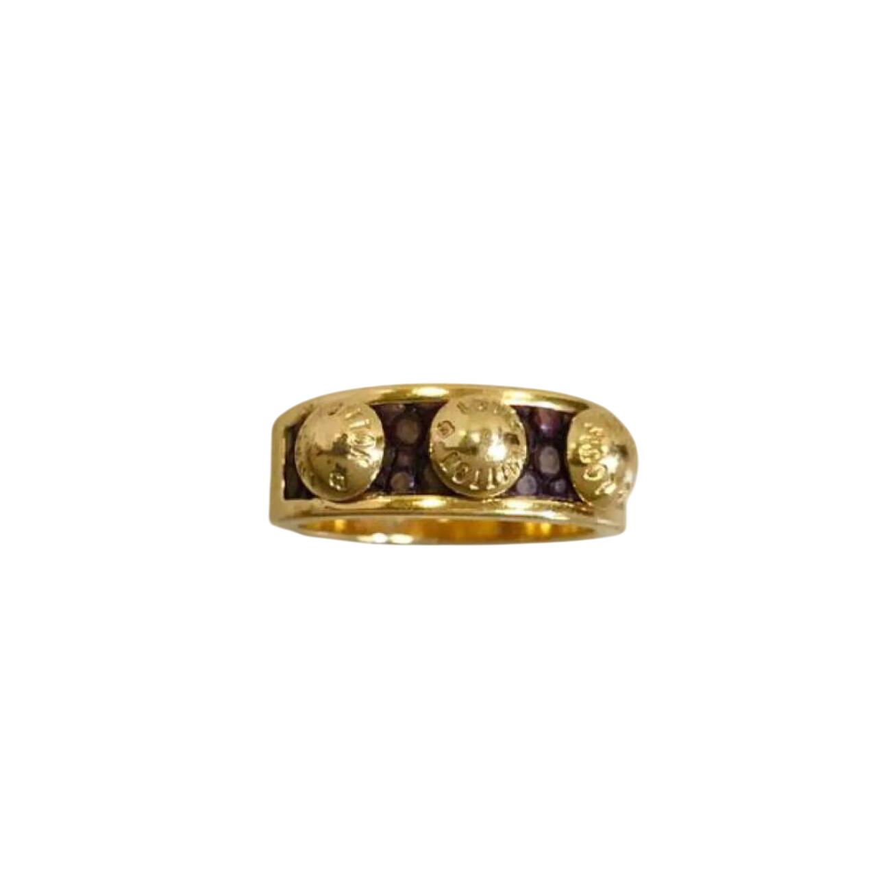 VUITTON ヴィトン 指輪 M66421 ギミアクルー ガルーシャ ゴールド 石 ストーン リング 金 S 【中古】|BrandJewelry マリクルーズ