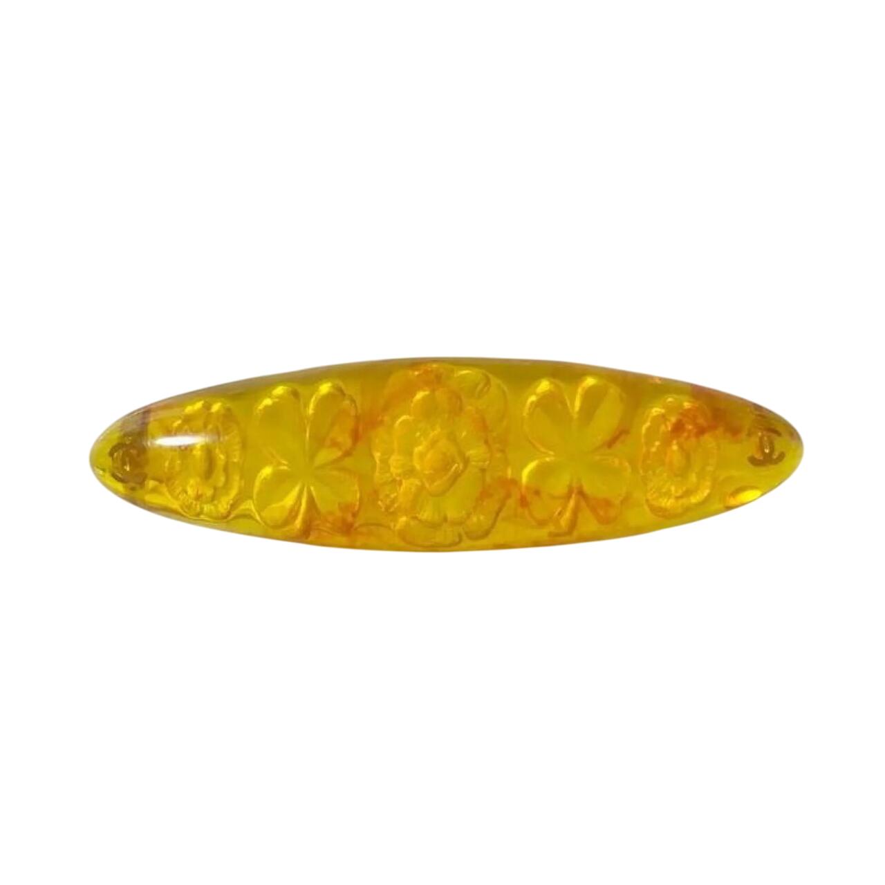 CHANEL シャネル ブローチ ココマーク 琥珀風 カメリア クローバー 花 金 ロゴ 【中古】｜BrandJewelry マリクルーズ