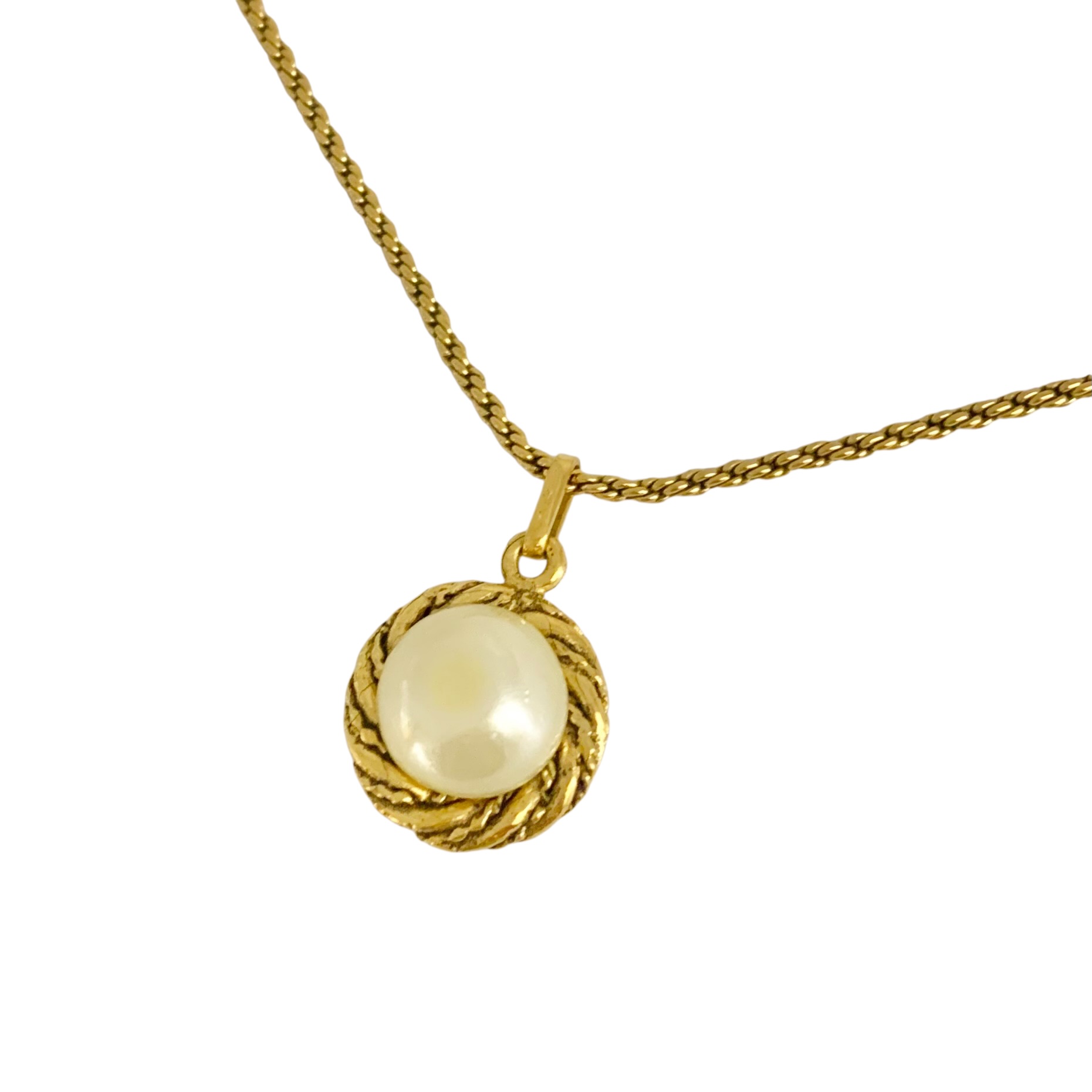 CHANEL シャネル ネックレス ゴールド 金 パール 真珠 チェーン 丸 ヴィンテージ 【中古】|BrandJewelry マリクルーズ