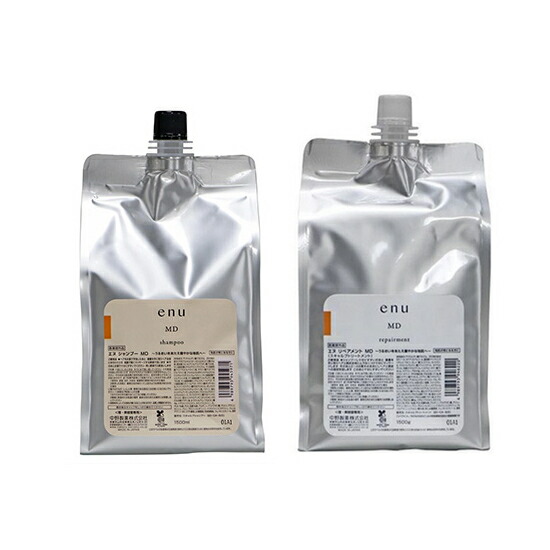 ナカノ ENU エヌ シャンプー MD 1500ml リペアメント MD 1500g 詰替え用 セット