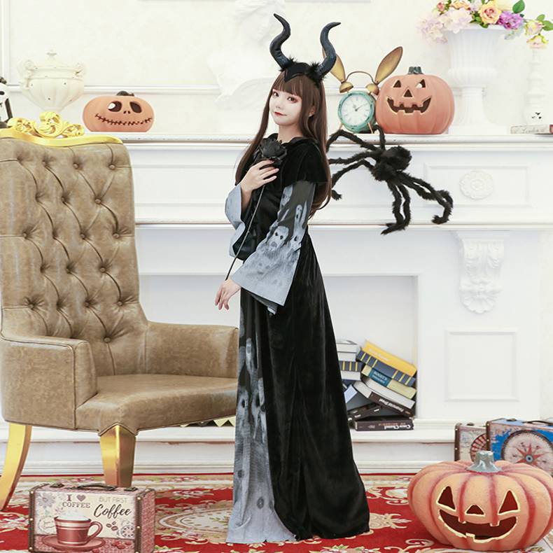 ハロウィン衣装 大人 Halloween お姫様 コスプレ デビル ハロウィン ハロウィーン ホラー ワンピース 仮装 女の子 悪魔 衣装 骸骨 魔女 魔法使い 低廉 魔女