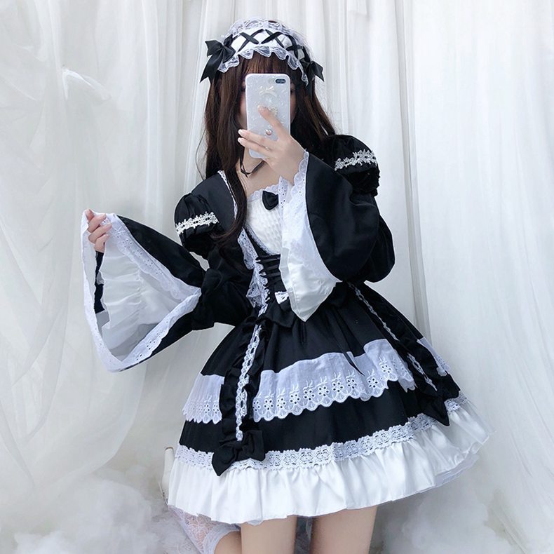 [XL] メイド服 ロリータ コスプレ フルセット コスチューム  ハロウィン