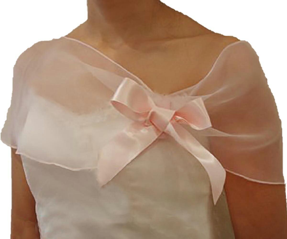 Vive La Mariee Ribbon Silk Organdy Pink Shawl Wedding Wedding